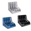 Desktop Magazine Holders with Removable Pen Holders 4 Compartments Storage Organiser Box for Office Desk Organiser