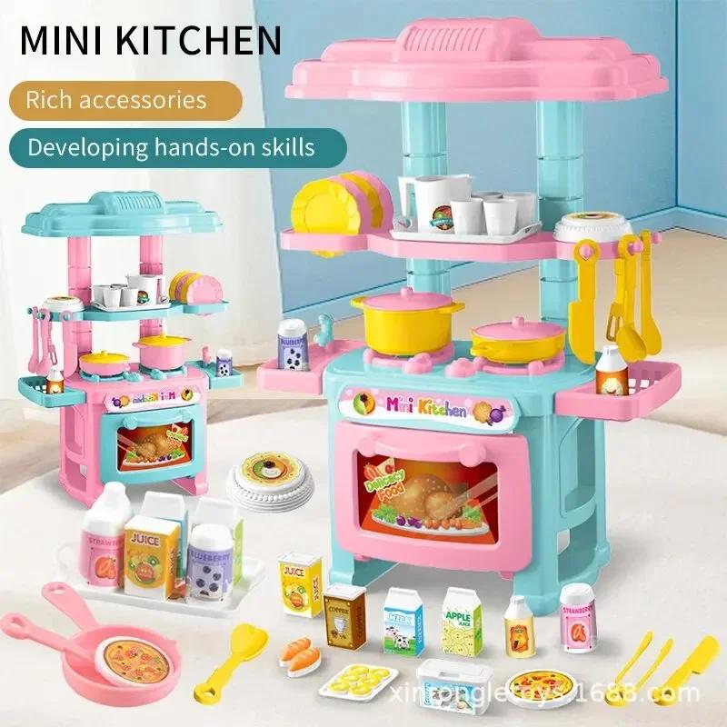 Mini köksbänk Leksaker Simulerad Barn Låtsaslek Hus Rollspel Låtsaslek Matlagning Mat Leksaksset Pojke Flicka Gåva Barn