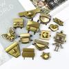 2/4Pcs Meetee Metal Lock Buckle Handbag Purse Brass Buckles Closure Spring Locks Rotating Clasp DIY Leather Crafts Accessories