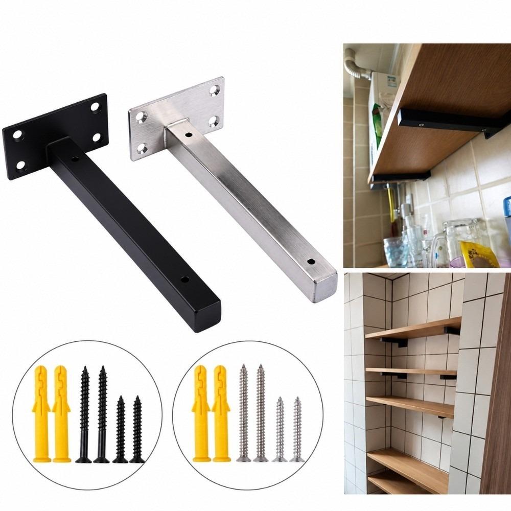 L Shape Floating Shelf Bracket Heavy Duty DIY Shelf Board Hanging Wall Bracket Home Storage