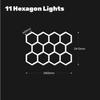 Hexagon LED Car Garage Light Assemble Ceiling Honeycomb Workshop Tube Lamp Auto Washingroom Repair Warehouse Lighting AC110/220V
