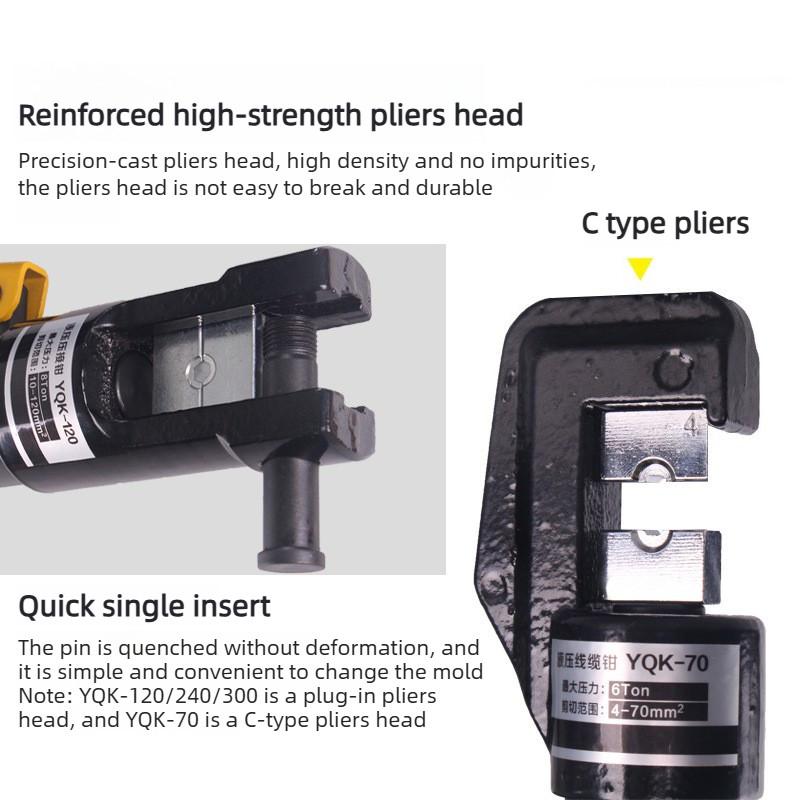 Hydraulic Crimping Pliers Portable Hydraulic Manual Crimping Copper Aluminum Nose Terminals Tool