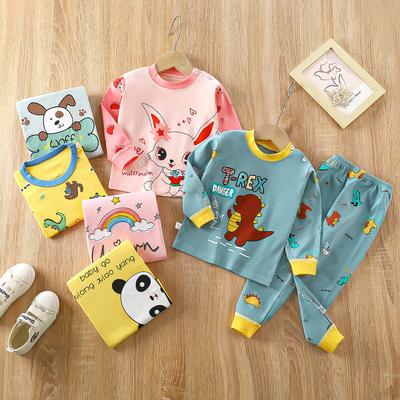 Children's Underwear Set Pure Cotton Pajamas Girls Baby Autumn Clothes Pants Boys Home Clothes Children's Clothing