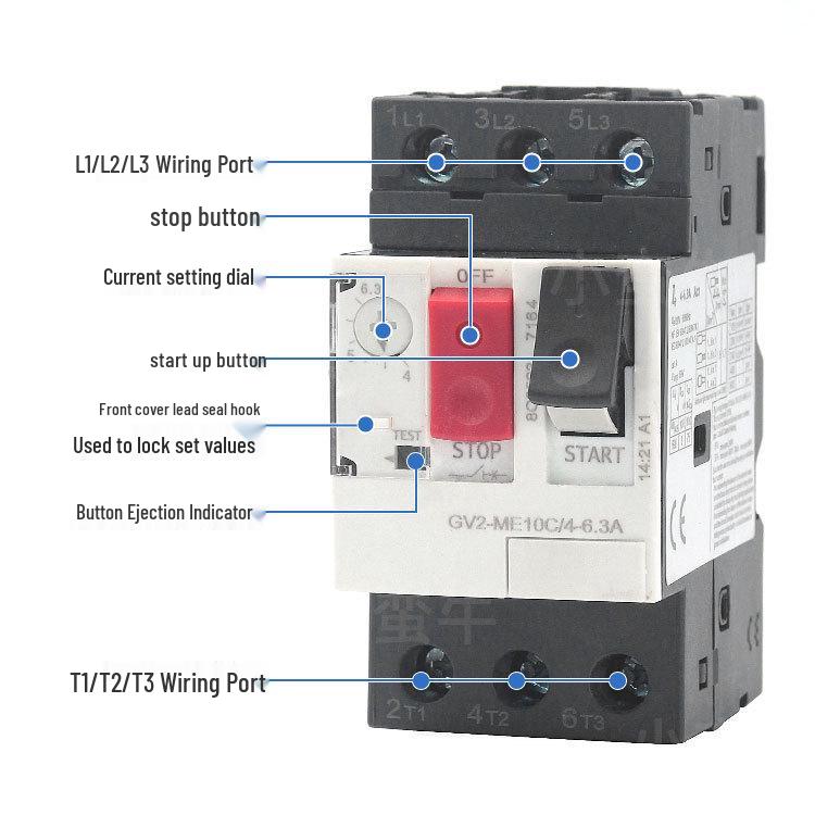Three-Phase Motor Circuit Breaker GV2-ME10C/08C/20C/07C/16C/14C for Fan Motor Start