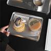 Nordic Stainless Steel Rectangular Plate Kitchen Storage Ins Korean Cake Dessert Plate Coffee Tray Kitchen