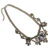 Gorgeous diamond-studded super sparkling crystal glass retro necklace