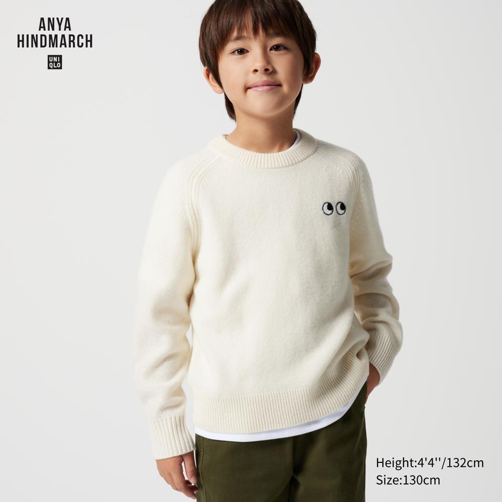 

ДЕТСКИЙ СВИТЕР UNIQLO ПРЕМИУМ ИЗ ШЕРСТИ С КРУГЛЫМ ВЫРЕЗОМ (ДЛИННЫЙ РУКАВ)