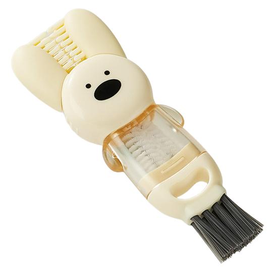 

Щетка для чистки углов крышки чашки, гибкая щетина, пищевой компактный размер, портативная многофункциональная щетка для бутылок жёлтый