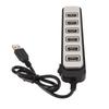 7 Port USB Hub Splitter High Speed Transmission Portable USB Hub for Laptop PC Entertainment Work