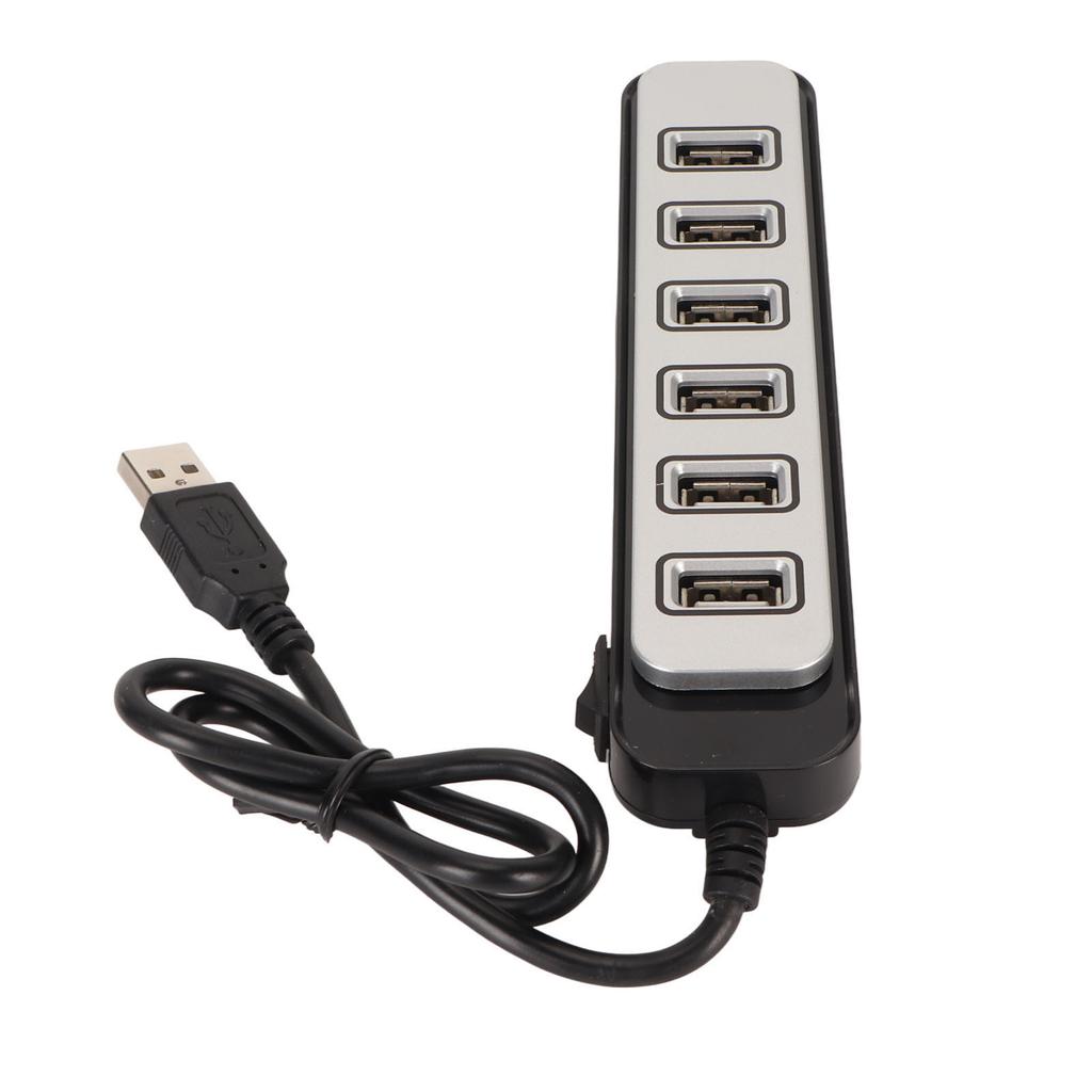 7 Port USB Hub Splitter High Speed Transmission Portable USB Hub for Laptop PC Entertainment Work