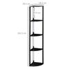 Corner Floor Lamp for Living Room Bedroom with Dimmable Warm White LED Light, Modern Tall Standing Lamp, Black