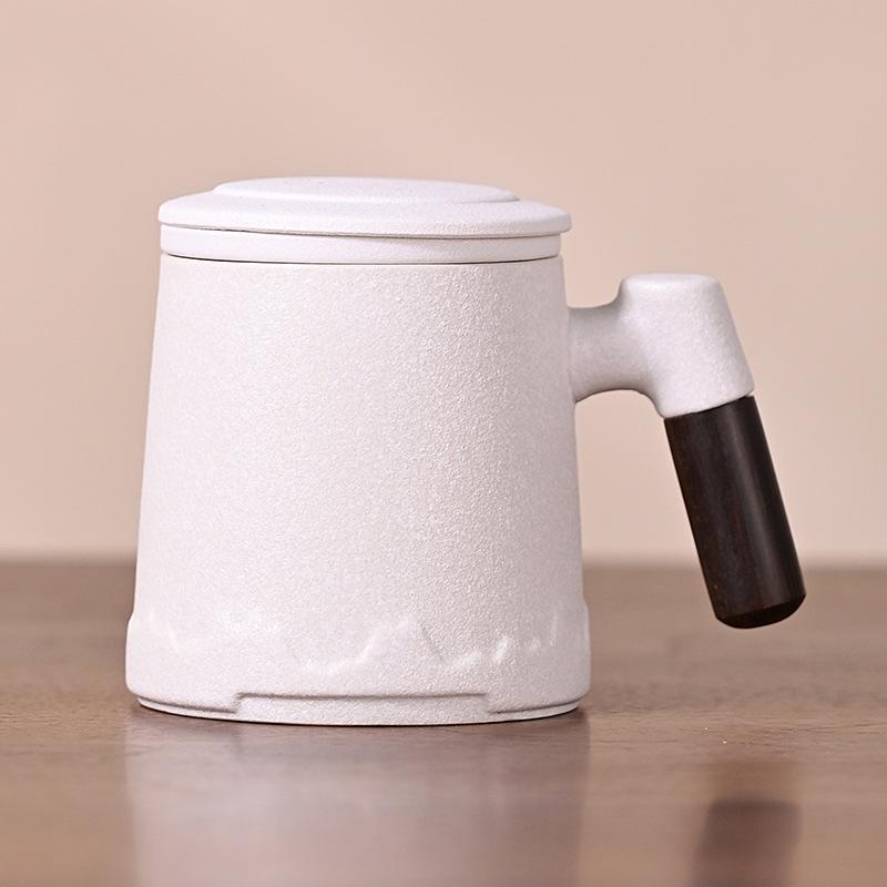 Taza de Té con Separación Cerámica Taza de Oficina Taza Simple Taza de Té Regalo de Negocios Taza de Agua