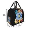 Custom D-Digimons Insulated Lunch Bag for Women Men Leakproof Cartoon Cooler Thermal Lunch Tote Office Picnic Travel