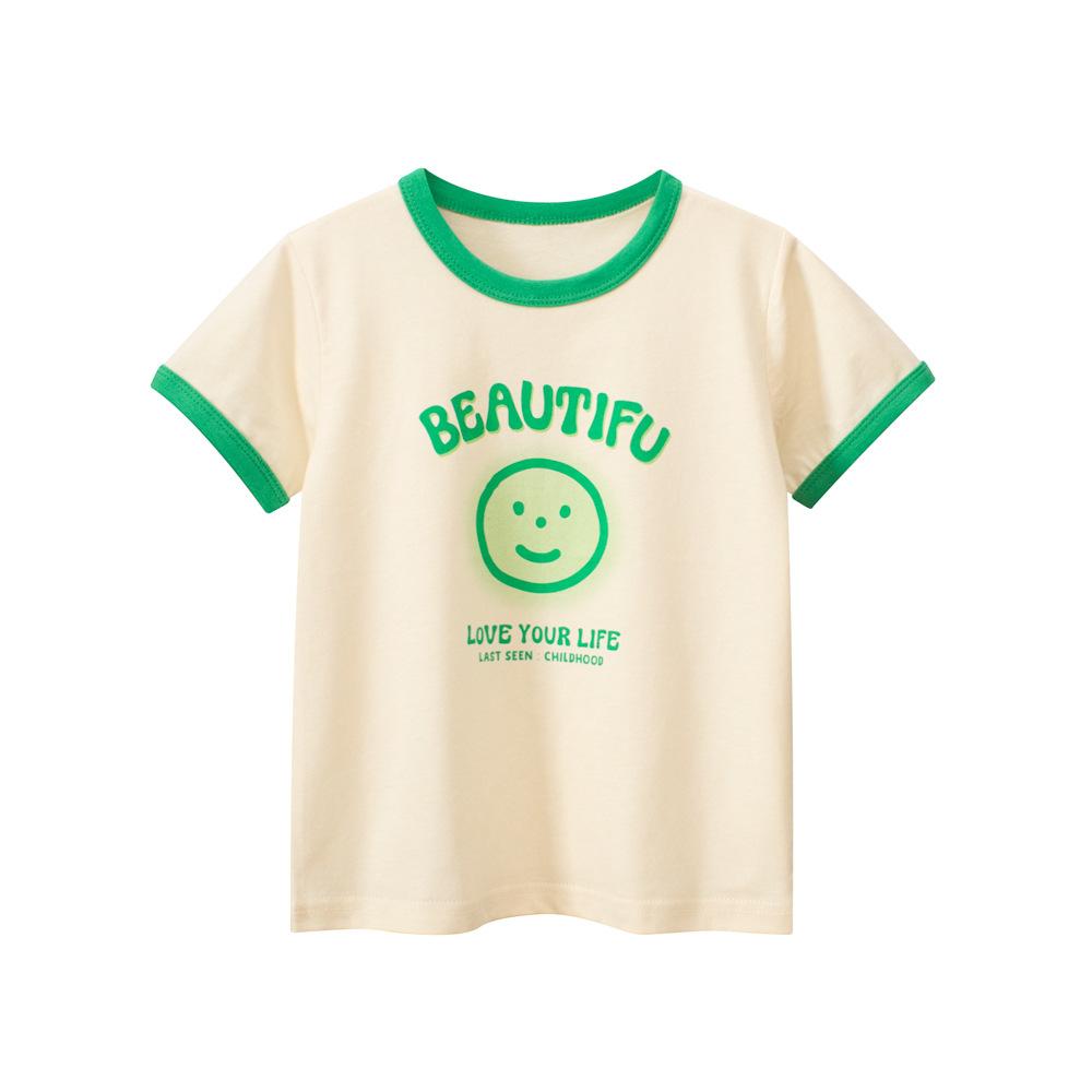 Children's Clothing Summer Children's Short-sleeved T-shirt Bottoming Shirt Baby Girl Clothes