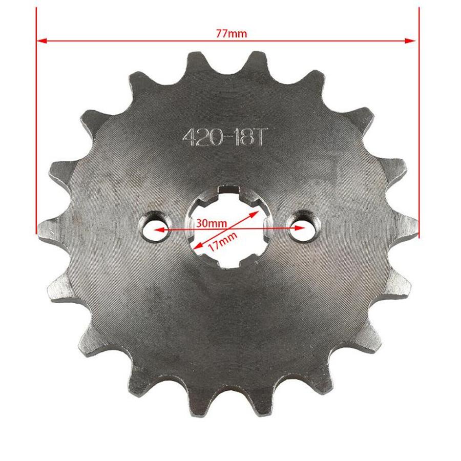 420 18T Front Engine Sprocket 17Mm Id For 50Cc-125Cc 140 150Cc Pit Dirt Bike