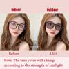 Luxury Design Photochromic Glasses Men Women Square Oversized Myopia Short-Sighted Eyeglasses Outdoor Color Changing Eyewear