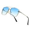 Fashion Pilot Sunglasses Men Women Luxury Brand Metal Big Frame Sun Glasses Vintage Steampunk Square Gradient Lens Eyewear UV400