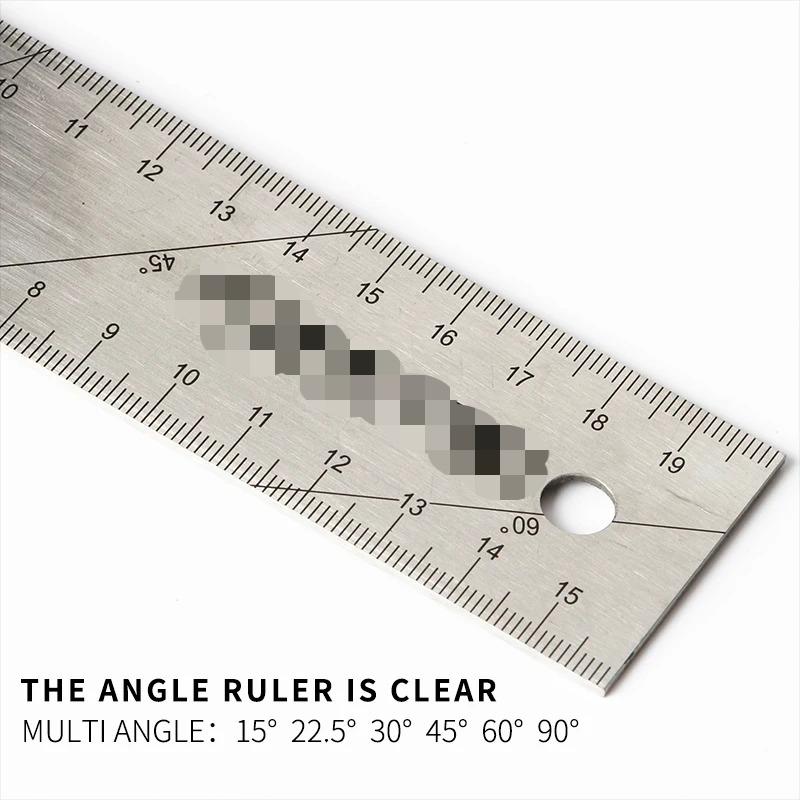 90-Degree Triangular Right Angle Ruler with Plastic Handle - 200-400mm Sizes for Woodworking Measuring (Durable & Lightweight)