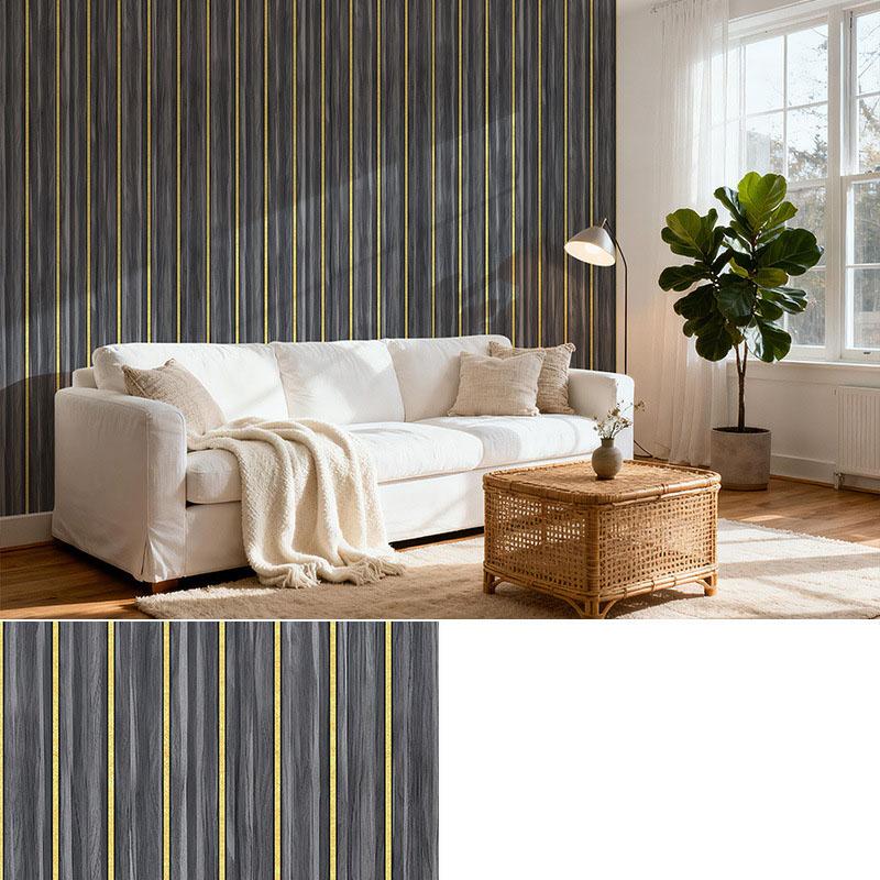 Self Adhesive Grille Wallpaper3D Fluted Wall Panel Sticker, Peel and Stick PVC Wallpaper for Living Room TV Background, Bedroom Wall Decor