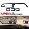 Carbon Fiber Window Lift Switch Button Panel Cover Trim NEW For BMW M3 E92 E90 M