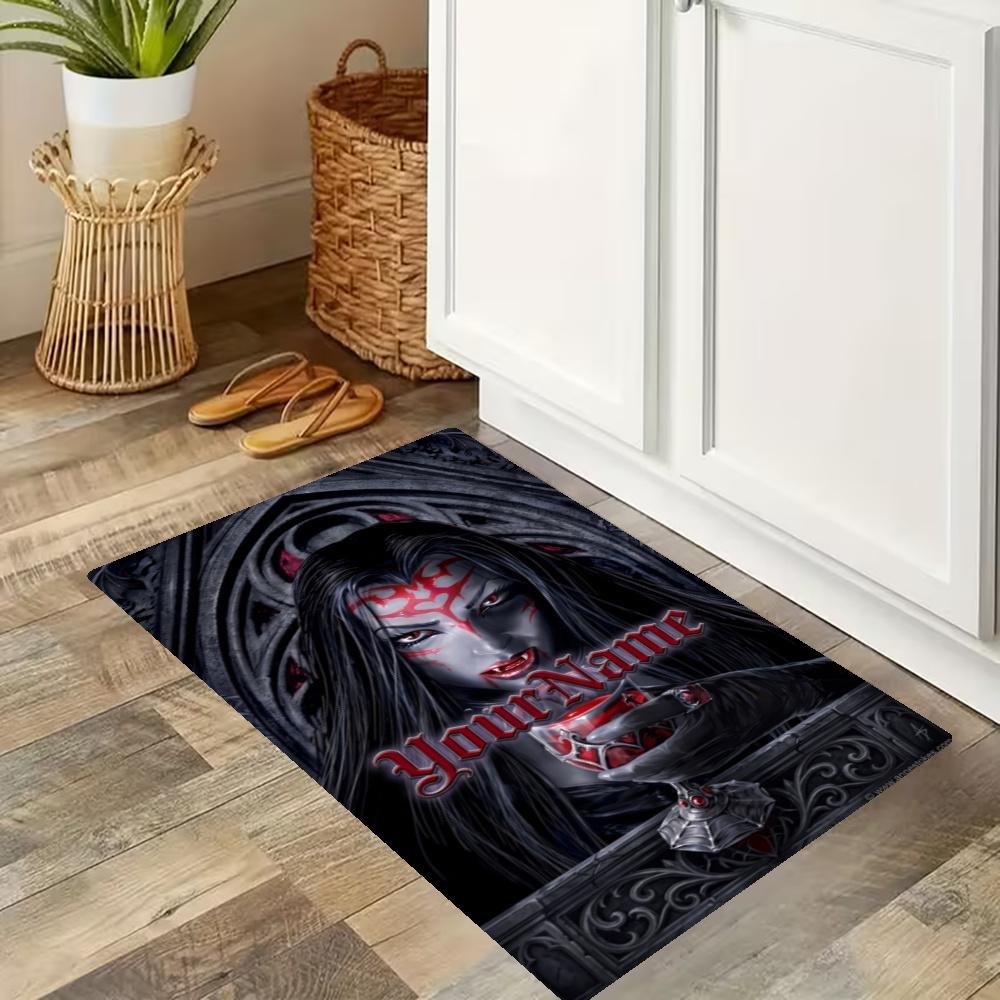 Gothic Illustrations Customize Your Name Kitchen Rug Runner Rug Laundry Mat Hallway Entryway The Best Gift Choice