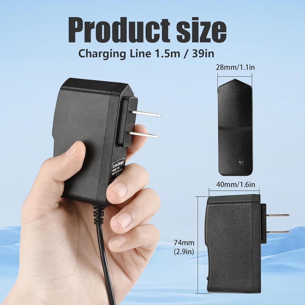 15V 1A~1.5A Adapter Charger Charging Cable Cord For Peak 450A 500A 600A 800A 1000A Auto Battery Booster Jump Starter, Compatible