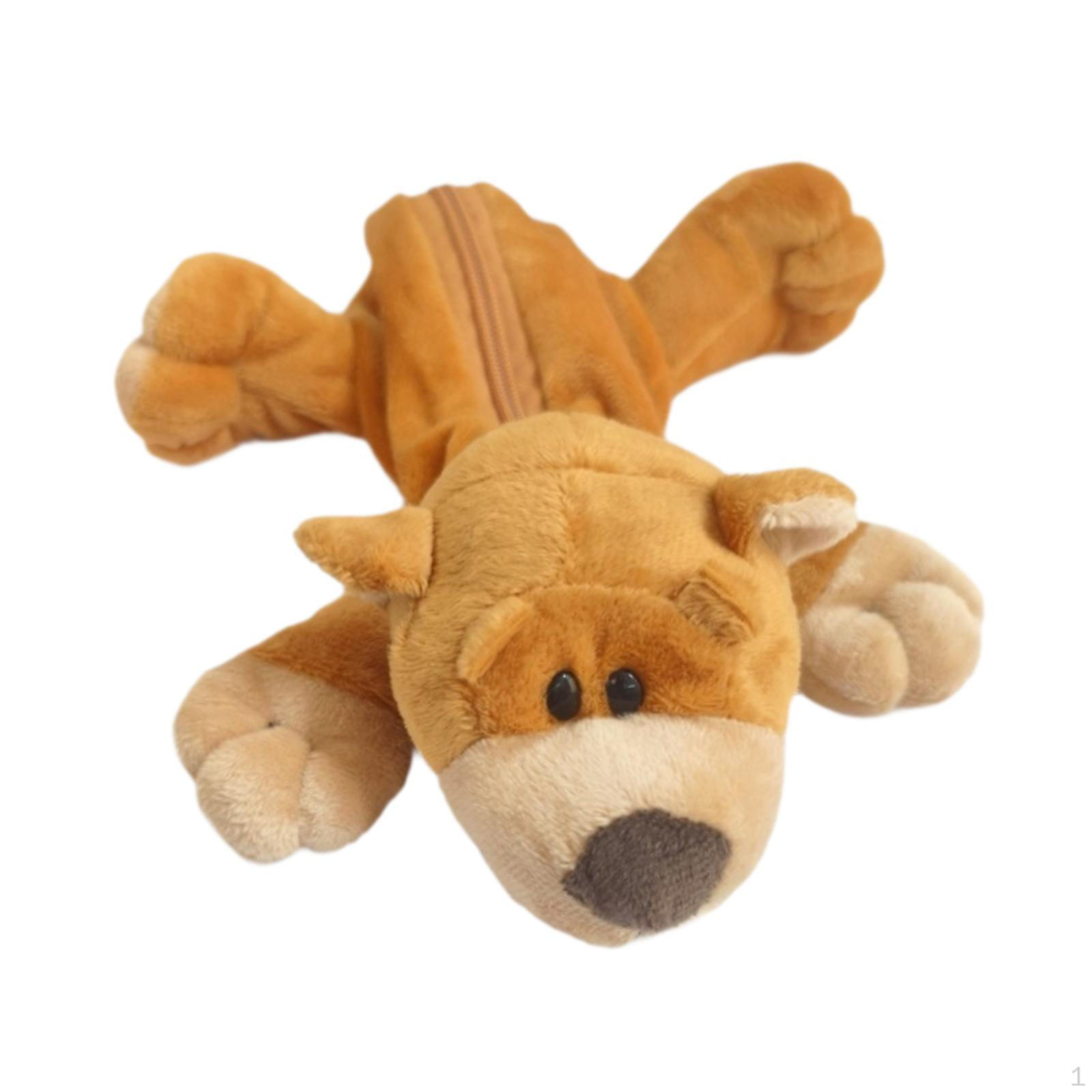 

Animal Design Pencil Case with Zipper for School Supplies And Makeup Bear