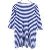 Marimekko Border Pattern Long Sleeve One Piece 160 White_Blue Kid's Used