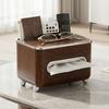 Imitation Walnut Wood Desktop Tissue Box Plastic Large Capacity Paper Storage Box Anti-slip Decorative Tissue Storage Box Table