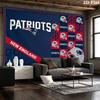 New England Patriots Logo Wall Tapestry Aesthetic Wall Hanging Printed Fabric Blanket Decorative Tapestries for Bedroom Living Room Home Decor