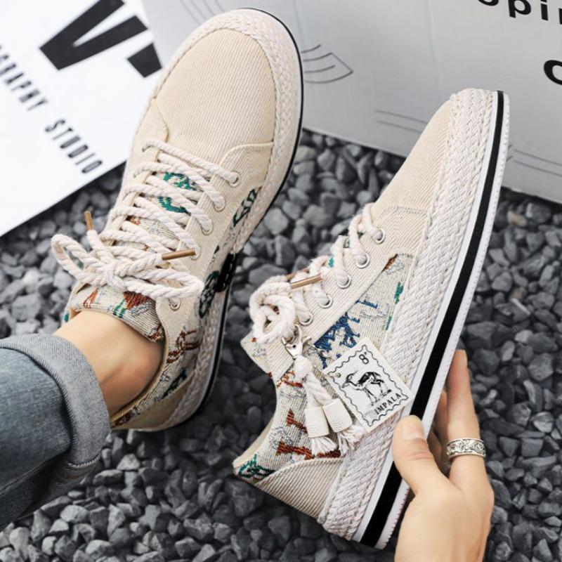 Casual Shoes for Men Flat Summer Sneakers Canvas Man Shoe Espadrilles Elegant Breathable Luxury Sale Designer Shipping Free On