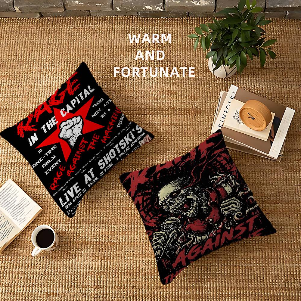 Rock Band Rage Against The Machine Classic Pillow Cover Design Cushion Cover Decor Holiday Decorati