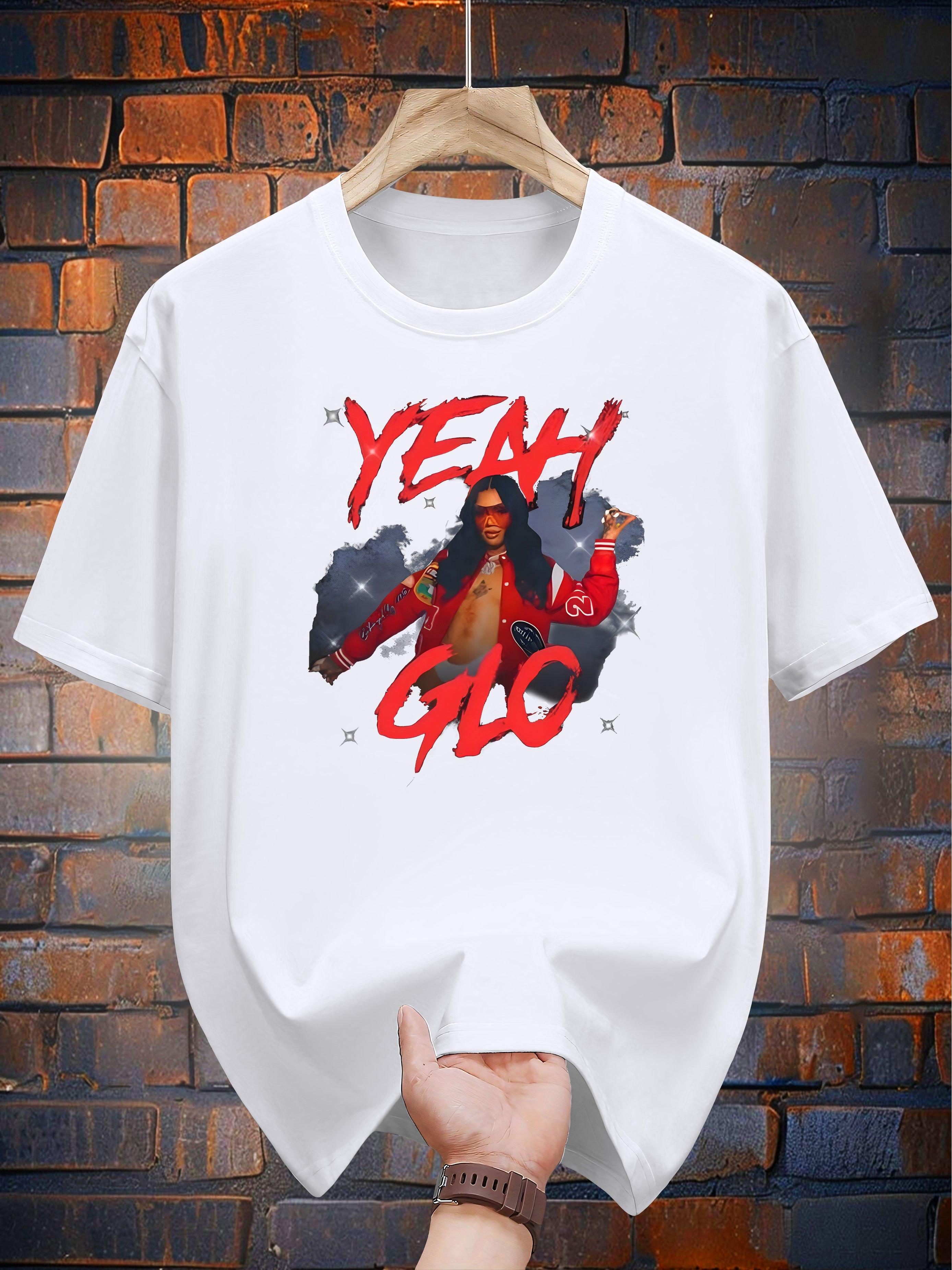 Navy Blue Graphic T-shirt - YEAH GLO Print XXL
