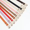 Korean Style Multicolor Alloy Pin Buckle Thin Waist Belt for Women's Fashion Dresses and Sweaters