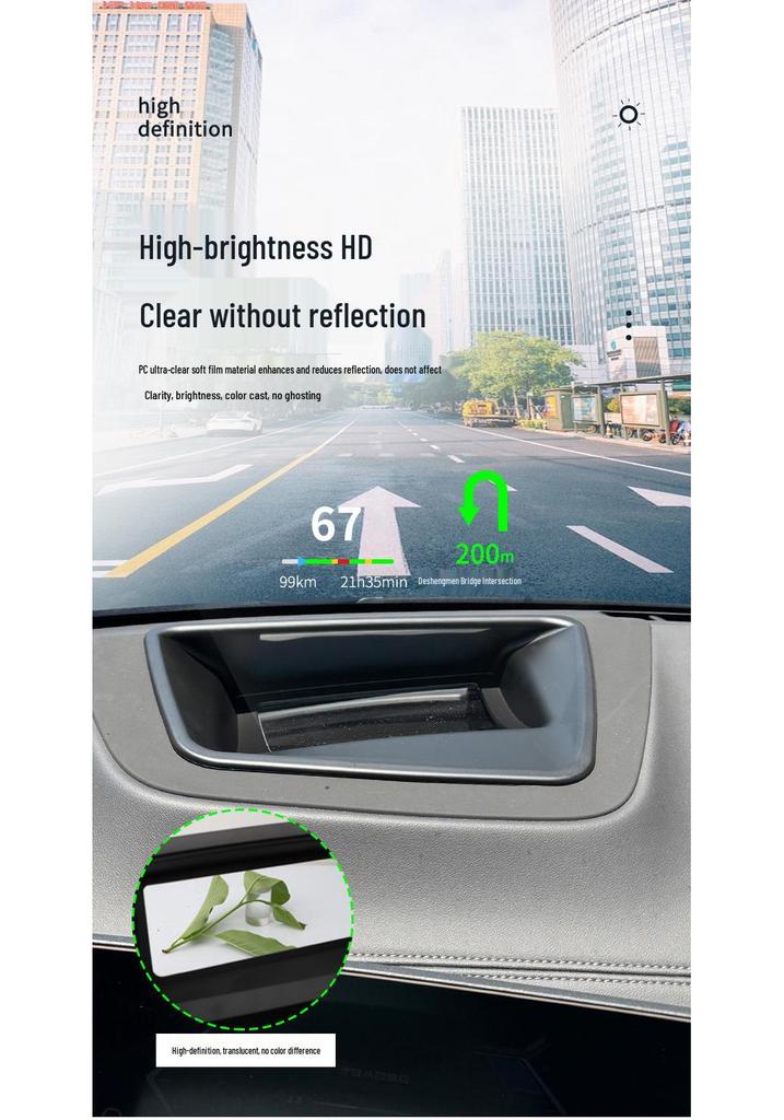 BMW X5L HUD Display Protective Cover: Curved 6D Design, Scratch-proof, Anti-reflective Interior Accessory.