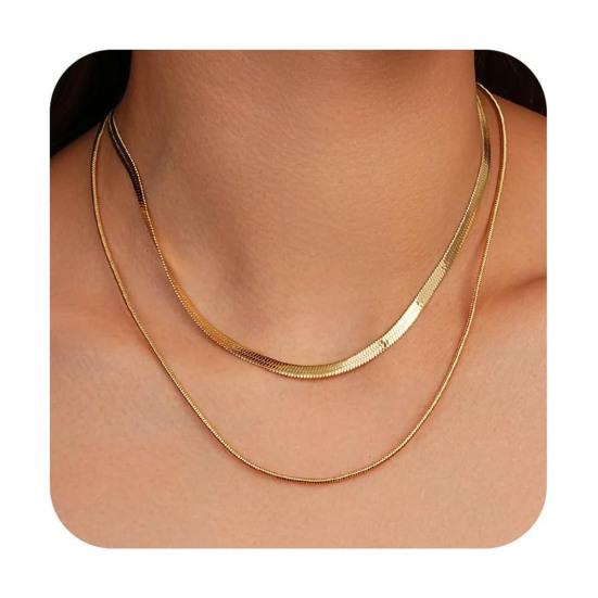 

2 шт./комплект, женское ожерелье, цепочка из змеиной кости, ажурная двухслойная, женская, для свиданий, повседневной одежды, банкета, работы, вечеринки, украшения для шеи, праздничный подарок C