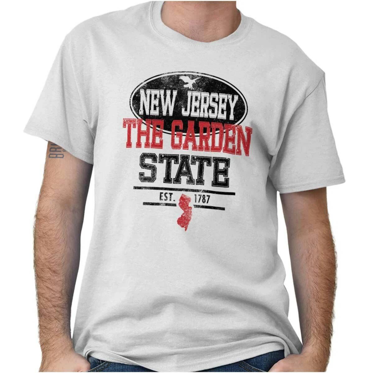 New Jersey Garden State Souvenir Gift NJ Womens or Mens Crewneck T Shirt Tee M