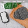 4 Pack Gray BPA-Free Soap Savers Pads for Soap Dish, Non-Slip Soap Holder Pad,Self Draining Soap Bars Holder Pads Suitable for Kitchen Bathroom Shower