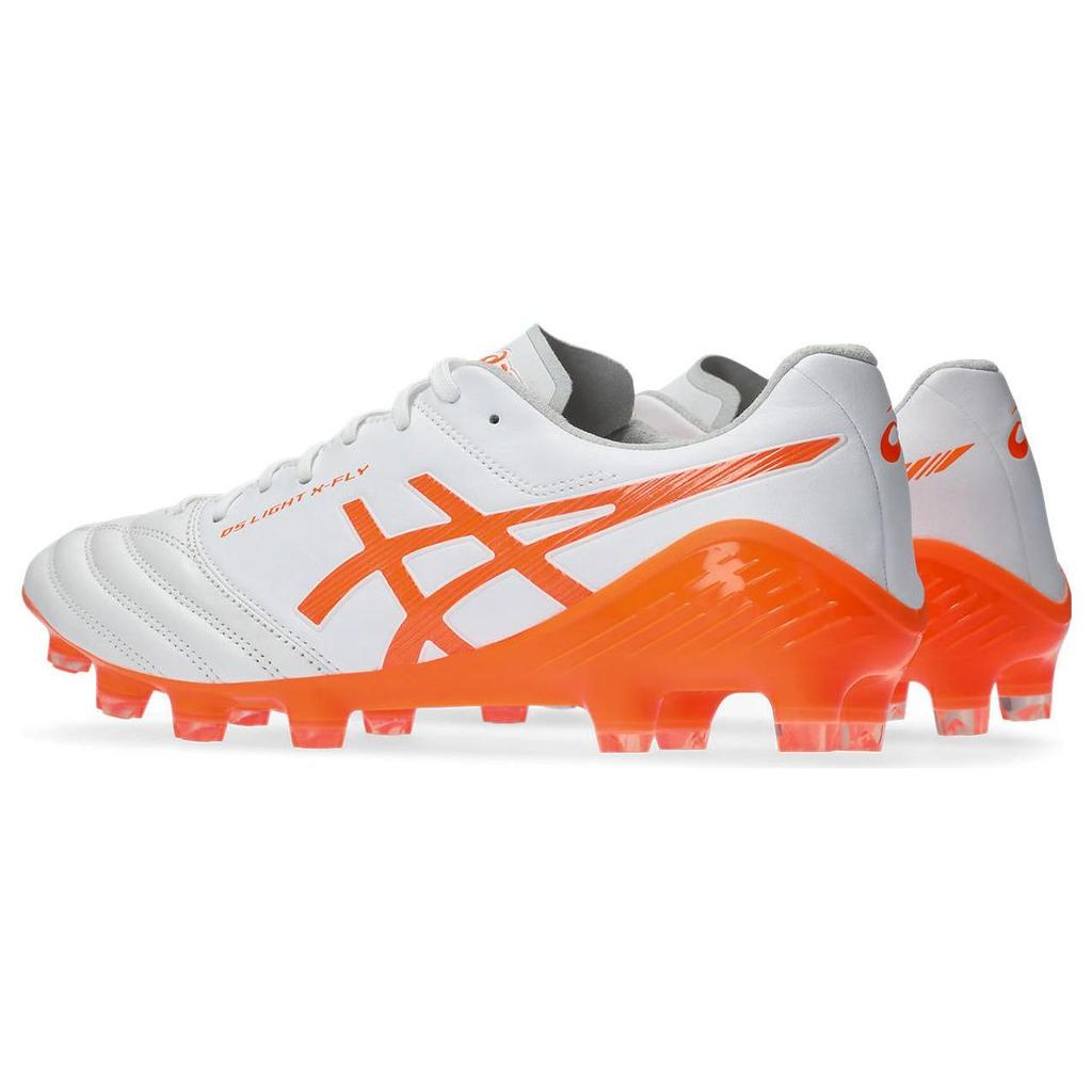 Asics Ds Light X-Fly 5 Artificial Turf Hg (Rubber Short Studs) Shock Absorbing Breathable Soccer Shoes Men Soccer Shoes White Orange 1101A047-102