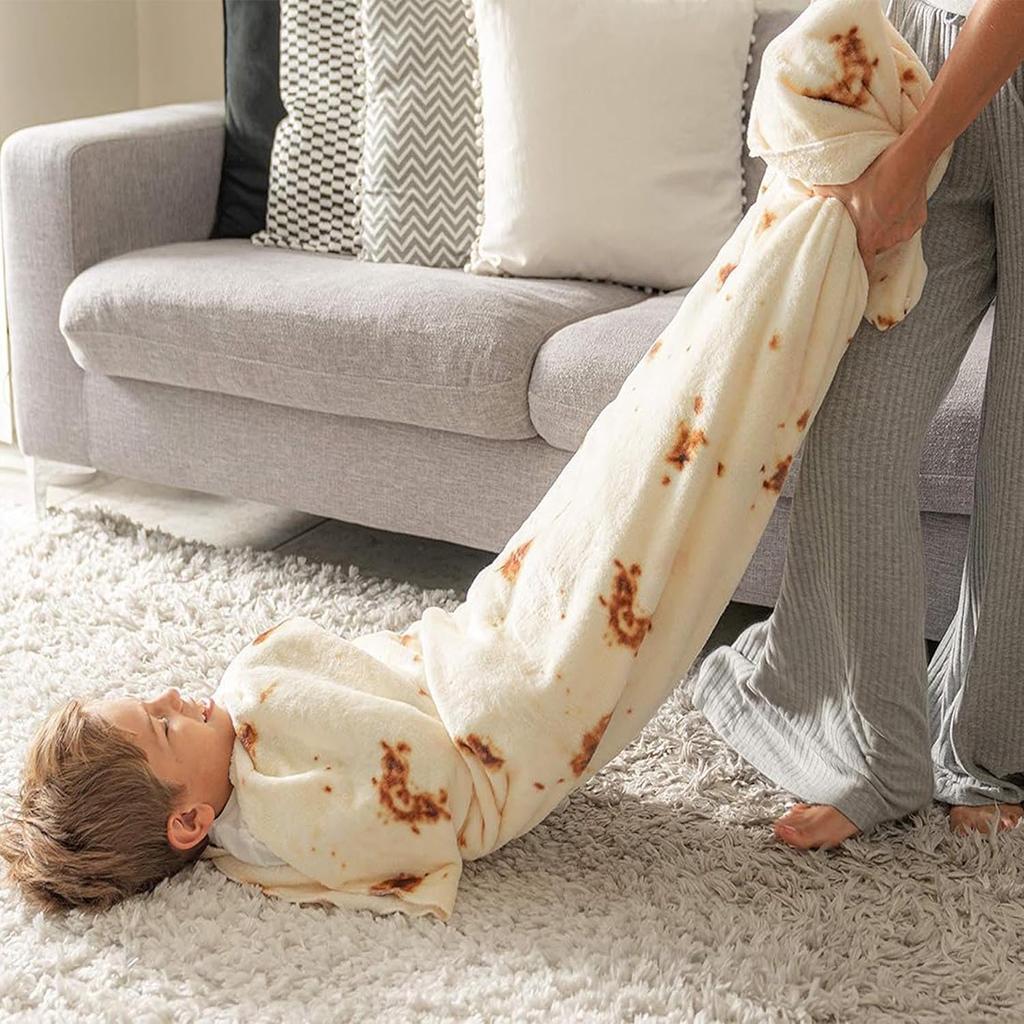 Baby Stuff Burrito Tortilla Blanket Gifts for Newborn Boy Girl Shower Swaddle Throw Blankets Wrap Toddler Flannel Taco Pets