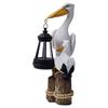 Seagull Or Pelican Garden Bird Statue with Solar Light Cute Sculpture Lamp Ocean Bird Art Ornament for Lawn Decor Women Mom Gift