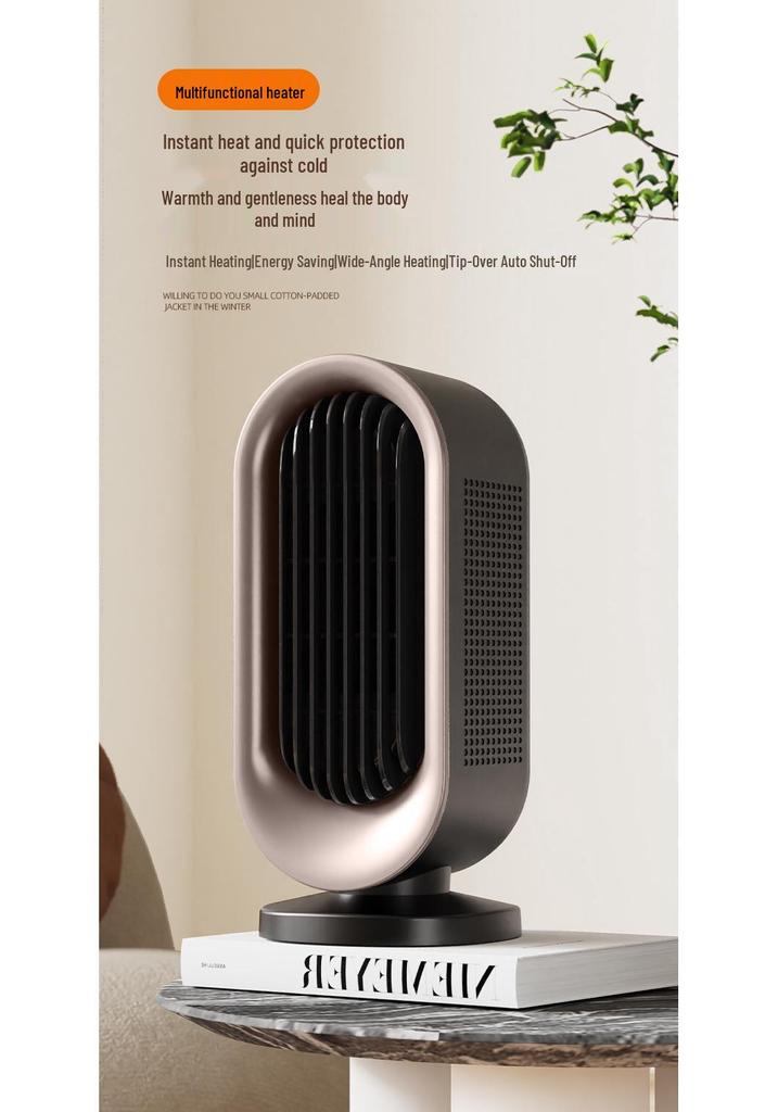 Compact Silent Desktop Electric Heater: Fast & Efficient Warmth for Home or Office