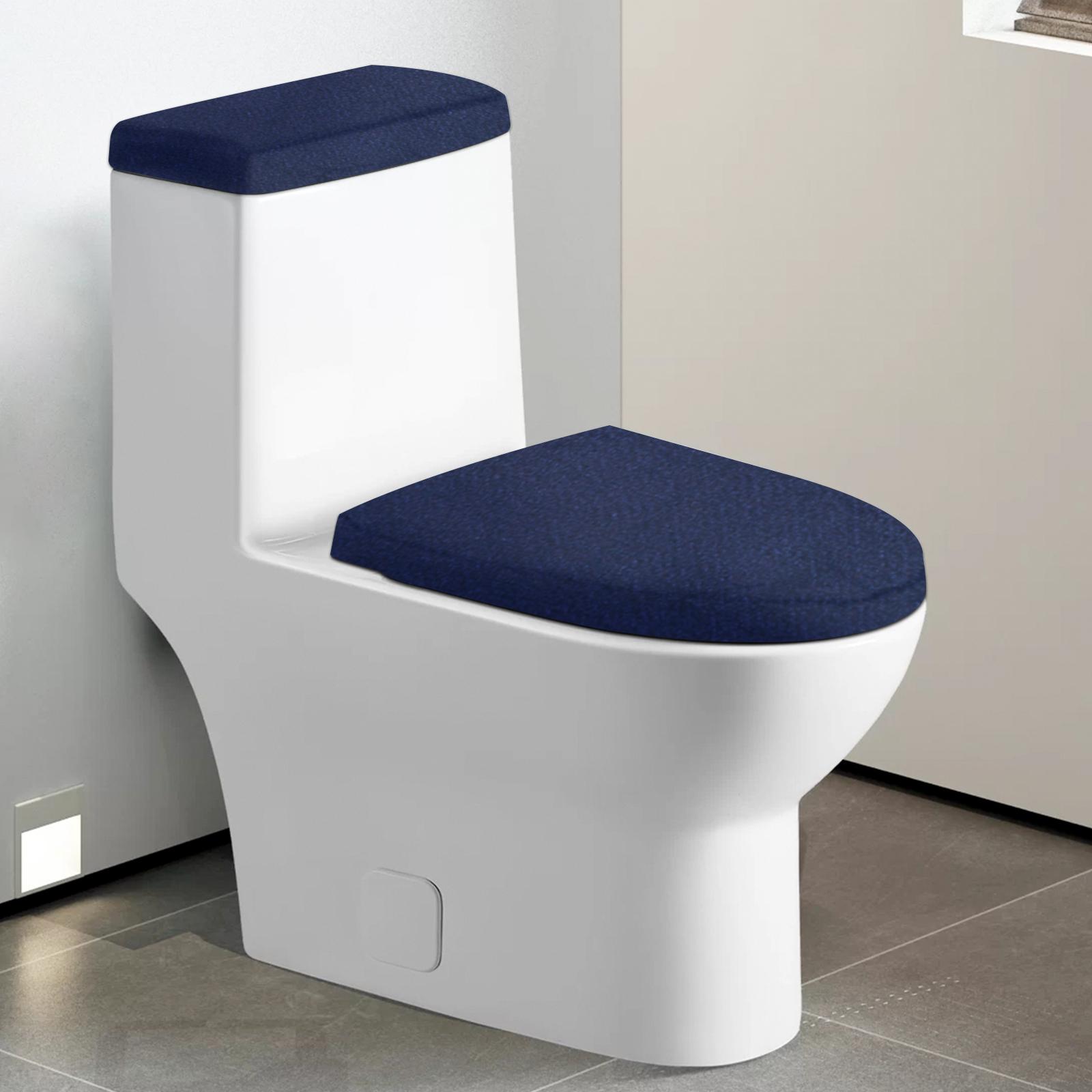 Toilet Tank Lid Cover Bathroom Bidet Mats Seat Cover Set Elastic Velvet Stretch Wear Resistant Universal Closestool Pad