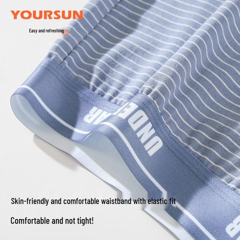 Yiershuang Men's Cotton Loose Boxer Briefs 3-Pack