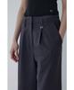 Bobeu Back Lettering One-Pleat Wide Pants_Charcoal 7156230003