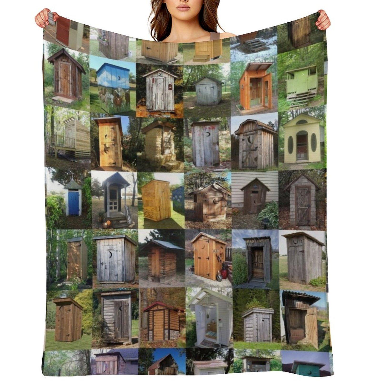 Outhouses Throw Blanket Sofa Heavy Personalized Gift Luxury Thicken Blankets 30x40in
