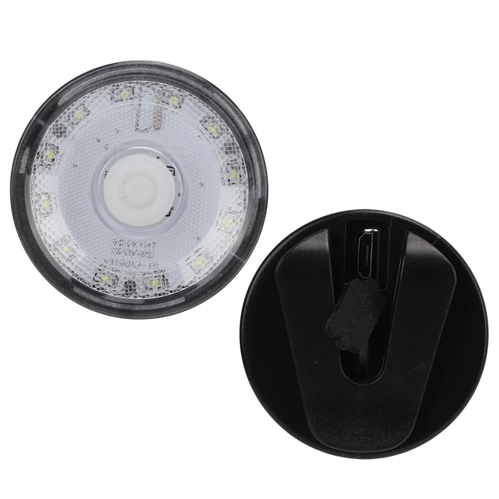 Bike Warning Tail Light Waterproof USB Rechargeable Ultra Bright Round Rear Lights for Road BikesWhite