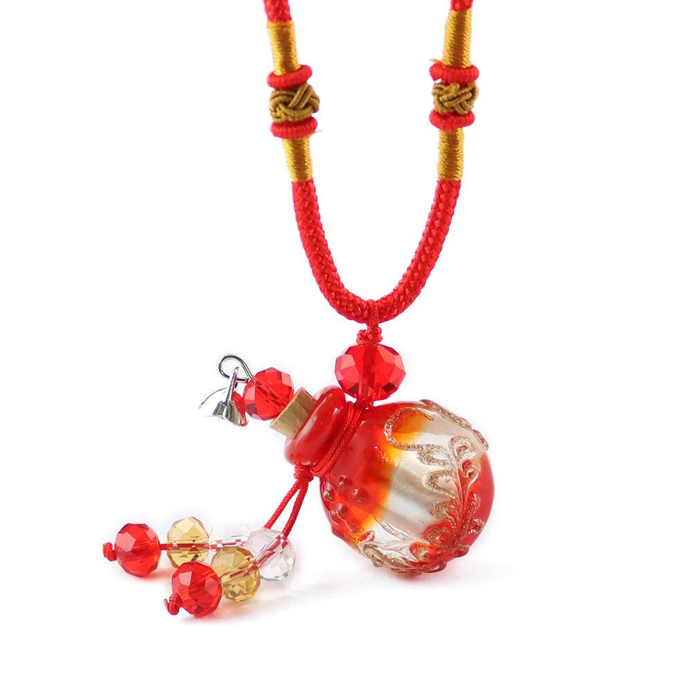 1PC Murano Glass Perfume Baroque Necklaces Essential Oil Vials Aroma Perfume Bottle Necklace