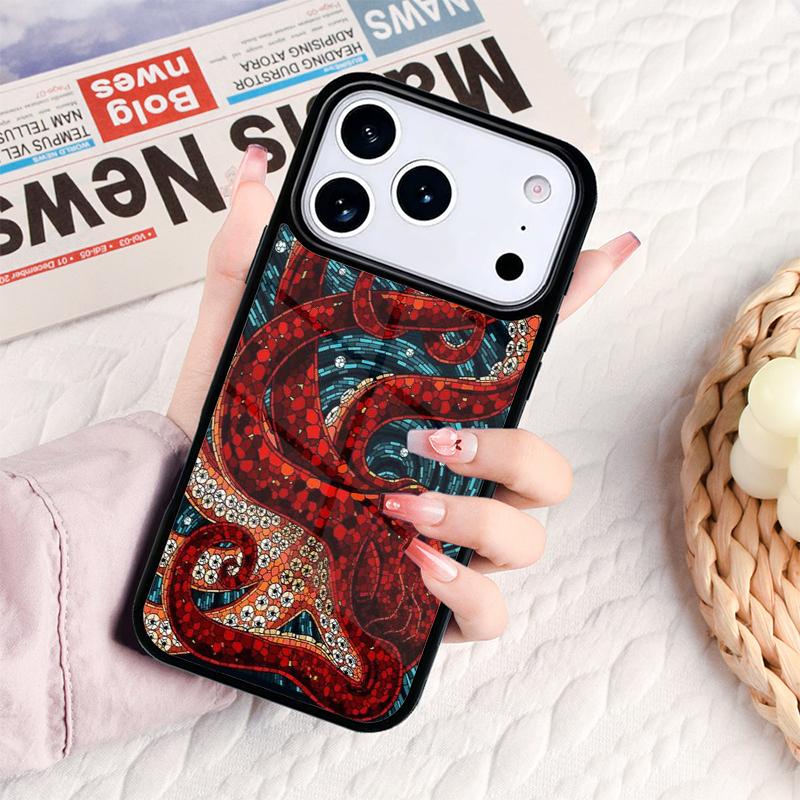 Marine Life Ocean Octopus Phone Case For IPhone 17 16e 15 14 13 12 11 Pro Max Air Mini Soft Protective Cover