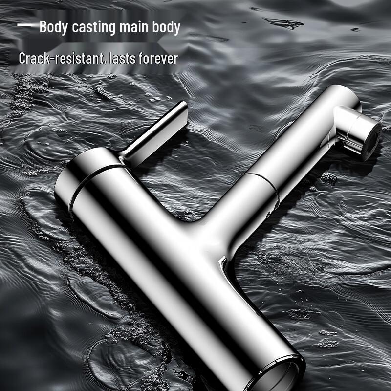 JOMOO Silver Pull-Out Bathroom Basin Faucet